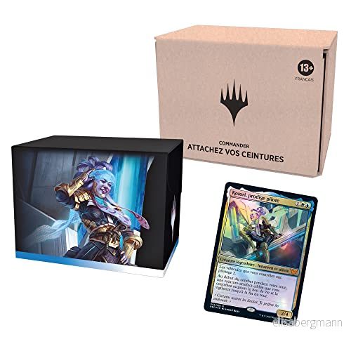 Magic The Gathering Deck Commander Kamigawa: neondynastin knyt dina bälten, minimalistisk förpackningsversion (fransk version), vit blå 5010993923632
