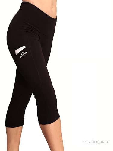 Ginadan Eco Fit Pocket, Miljövänlig Pirate med integrerad ficka, Kvinna, Svart, 2272 17 002 M 8432221443687