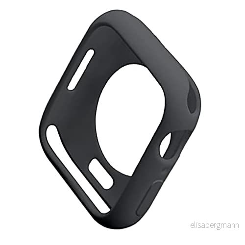 Mjukt TPU stötsäkert stötdämpande fodral för iWatch Apple Watch Series 7, svart, 41 mm, mjuk, flexibel TPU, ultratunn, lätt, stötfångare, stötsäker, skyddsfilm, klocka (svart) 715569927414