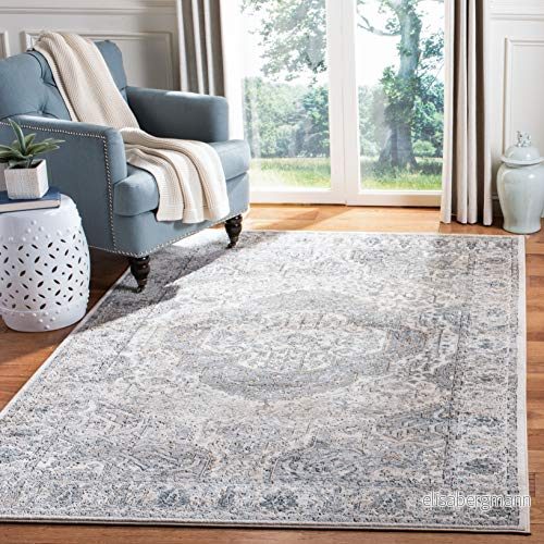 Safavieh regerande traditionell vintage inspirerad matta, vävd polypropylenmatta i elfenben/grå, 160 x 230 cm ORE867A 5 889048771673