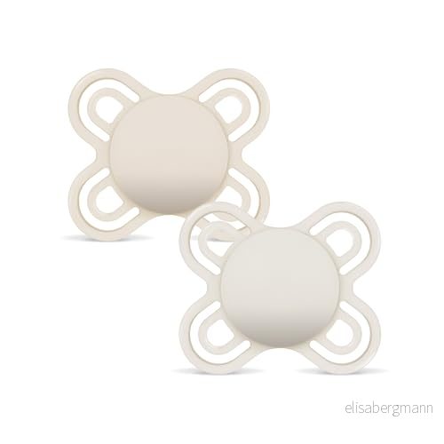 MAM Perfect Start S188 Ultramjuk SkinSoftTM Silikon extra tunn och flexibel spennapp, för spädbarn från 0 till 2 månader, neutral (2 enheter), med självsteriliserbar låda, designen kan variera 9001616706295