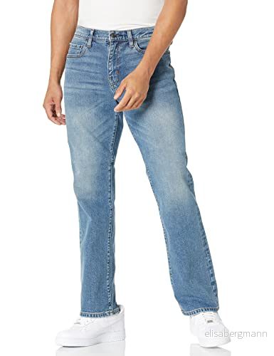 Amazon Essentials Herr Straight Fit Stretch Bootcut Jean, Lätt tvätt, 33W / 32L 193548316167