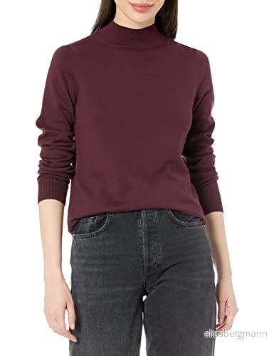 Amazon Essentials lättviktig tröja för kvinnor (finns i plusstorlek), vinröd, XX Large 194223272242