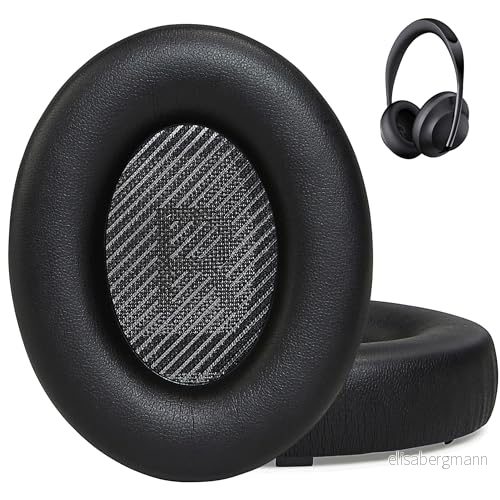 AHG nc 700 ersättningsöronkuddar kompatibla med Bose nc700 hörlurar/Bose brusreducerande hörlurar (svart) Premium PU läder Extra tjocklek FlexiSoft minnesskum hög densitet 5060775081357