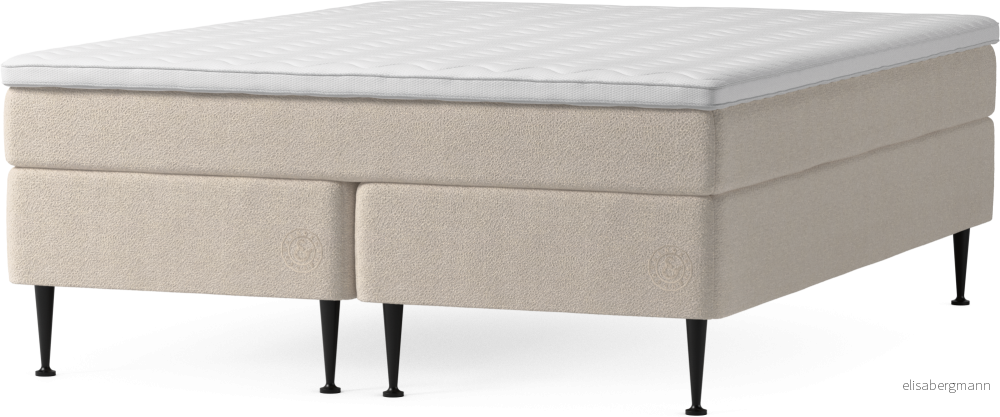 Asperö Comfort Kontinentalsäng, dubbelsäng med bäddmadrass Comfort och sängben RM8Gt