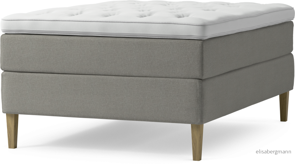 Delux Dream Kontinentalsäng, enkelsäng 140 cm med bäddmadrass och sängben UU3IP