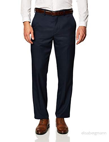 Amazon Essentials herr klassisk passform expanderbar midja platt framsida klänningsbyxa, marinblå, 35 B x 30 L 195111842103