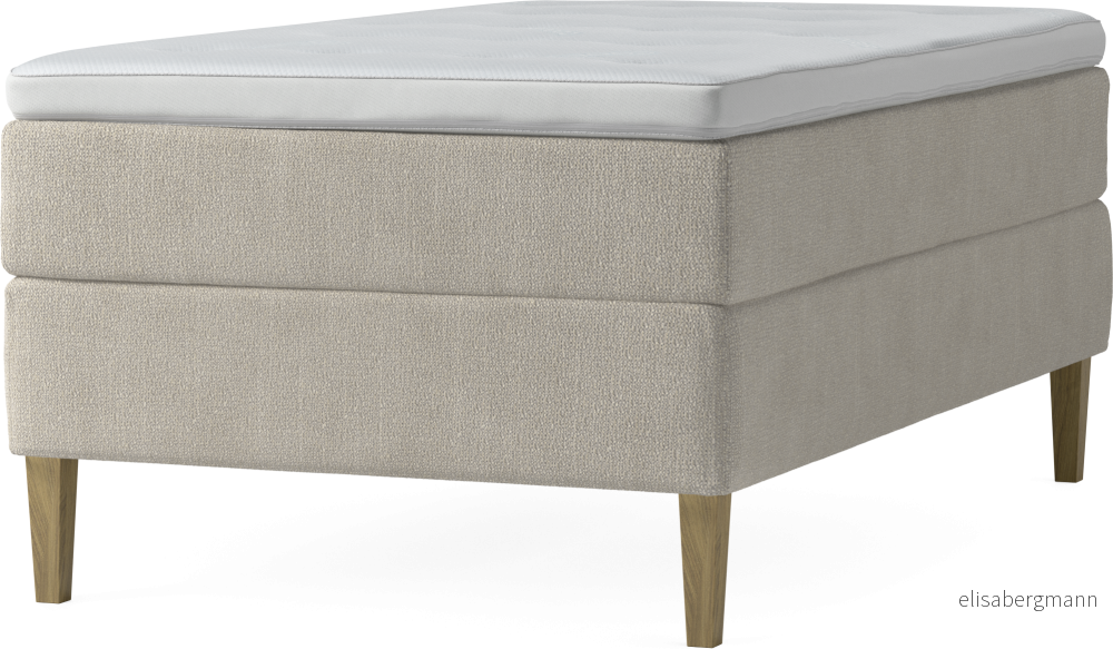 Delux Dream Kontinentalsäng, enkelsäng 120 cm med bäddmadrass och sängben O7NUm