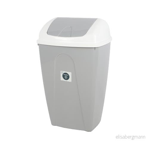Urban living "PASHA POUBELLE FLIP 50L BICOLORE VIT OCH NOMAD GREY" 5414886343529