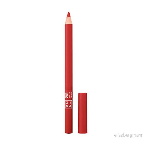 3INA MAKEUP The Lip Pencil 241, röd läppstift med jojobaolja för återfuktande och vårdande Läppenna Volymgivande Effekt Vegan Cruelty Free 8435446411820