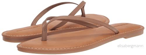 Amazon Essentials stringsandal för kvinnor, Mörkbrunt, 13 US Wide 196433170745