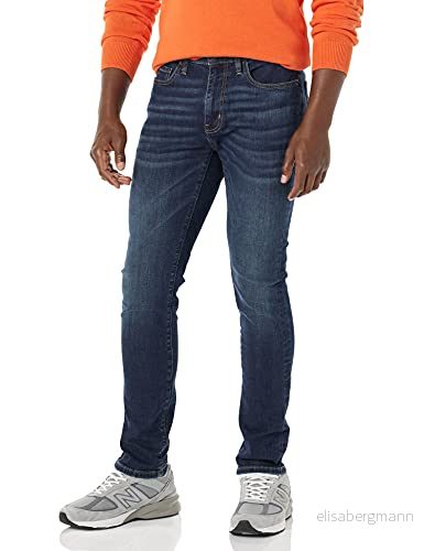 Amazon Essentials mäns Skinny fit High Stretch Jean, Mörk tvätt, 30 B x L 195111630472
