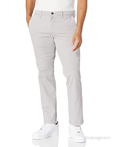 Amazon Essentials mäns Slim Fit Casual Stretch Chino byxa, ljusgrå, 32 B x 29 L 191770603949