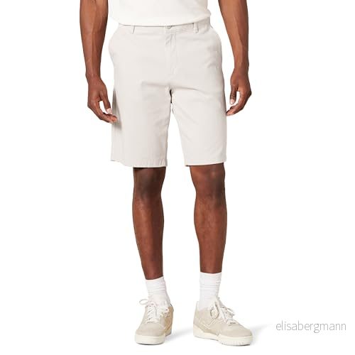 Amazon Essentials Herr Slim Fit 11 tum platt framsida komfort stretch chino kort, sten, 38 197153017174