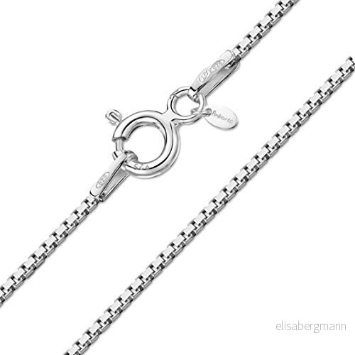Amberta Kvinnor 925 Sterling Silver 1 mm Venedig Låd Kedjehalsband: 40 cm 5055806906273