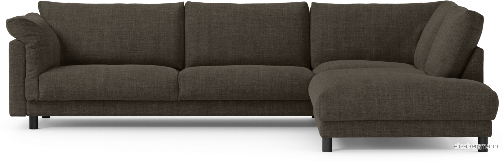 Cherrie 3-sits soffa med divan höger, fast klädsel 97BWu