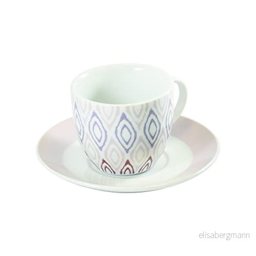 HOUSE COLLECTION LINE RABAT SET ROSA 6st CAFFE SERVICE MED FATTAN (HSC1865) 8051739296440