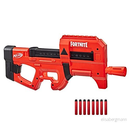 Nerf Fortnite, SMG Compact Motoriserad Blaster, Ultra Red Coating, 8 dart, dartskumpilar 5010994155254