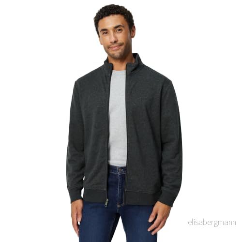 Amazon Essentials Herr lätt fransk frotté hel dragkedja mock hals tröja, kol ljung, medium 195111271088