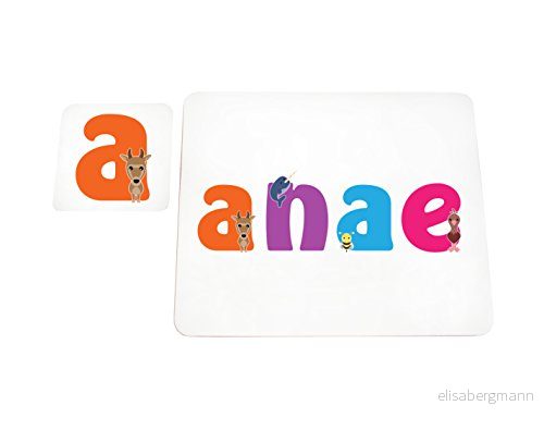 Little Helper underlägg illustrativ stil färgglad med namnet flicknamn Anae 5056117108233