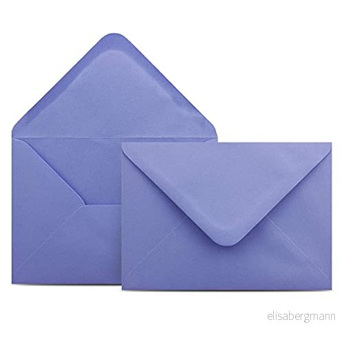 50 kuvert DIN C6 lila 11,4 x 16,2 cm med 100 g/m² våtlimning, spetsig klaff utan fönster Colours 4 you 4251626314736