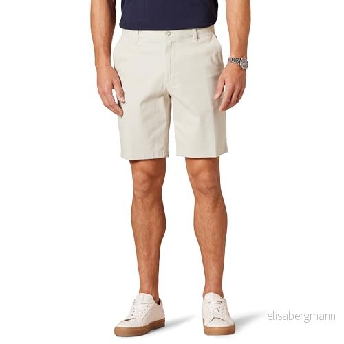 Amazon Essentials herr Slim Fit 9" stretch chinos kort, sten, 42 197153018799