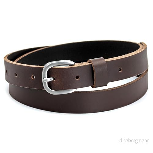 Ashford Ridge 25 mm fullnarvigt läderbälte, Brun, L (91/102 cm Midja) 5055158538115