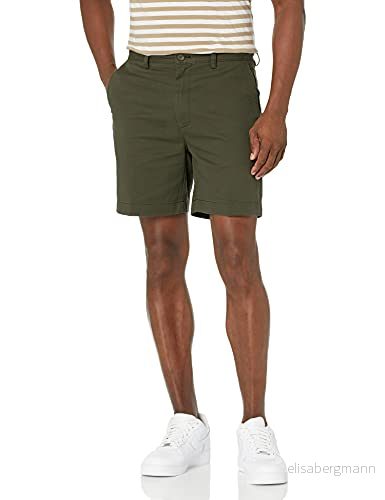 Amazon Essentials herr Classic Fit 7 tum kort, oliv, 30 191770904480