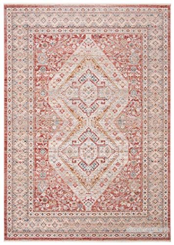 Safavieh samtida klassisk inomhusvävd rektangulär matta, Kenitra kollektion, KRA692, i rosa/grå, 91 x 152 cm för vardagsrum, sovrum eller valfritt inomhusutrymme 889048787278