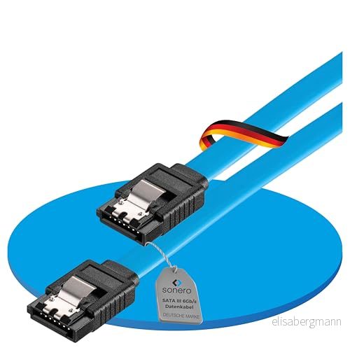 sonero® SATA III 6 Gb/s datakabel 0,30 m, blå 4251364734438