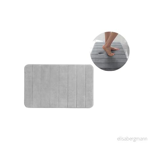 Avilia Badrumsmatta Minnesskum Duschmatta och Badkar, Polyester, 50 x 80 cm, Grå 8056819007886