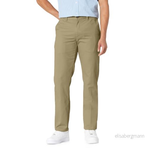 Amazon Essentials mäns slim fit skrynkelbeständig Chino byxa med platt framsida, kaki brun, 36 B x 28 L 191770237045