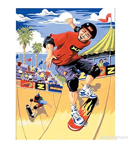 Royal & Langnickel måla efter siffror junior skateboard, innehåller färger och borstar, för vuxna barn från 8 år 4016490891048