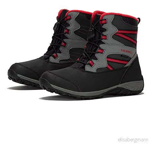 Merrell Boy's Outback snökänga WTRPF vandring, Svart grå röd, 16.5 EU 194917775264