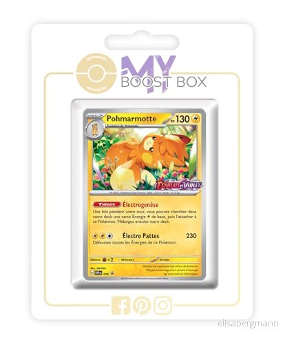 Pohmarmotte (Pawmot) SV006 Holo Myboost X Écarlate et Violet 01 Box med 10 franska Pokémon kort 3701604903359